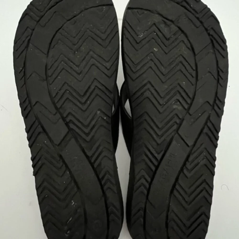 OKABASHI Mens Flip Flops, Black, Size XL
